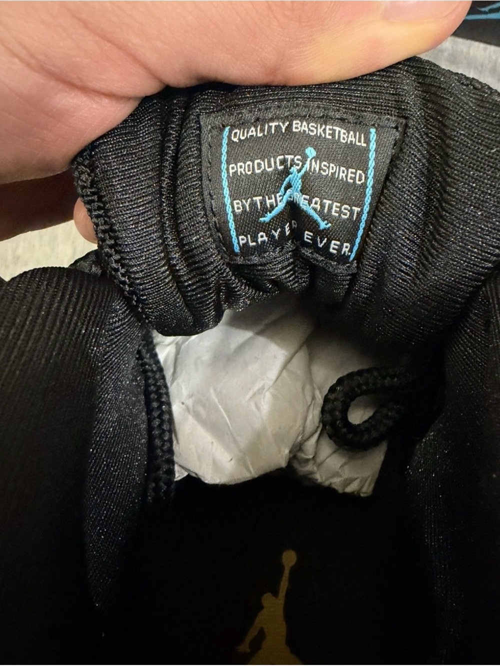 Jordan 11 Retro Black with Blue Jumpman - Picture 9 of 10